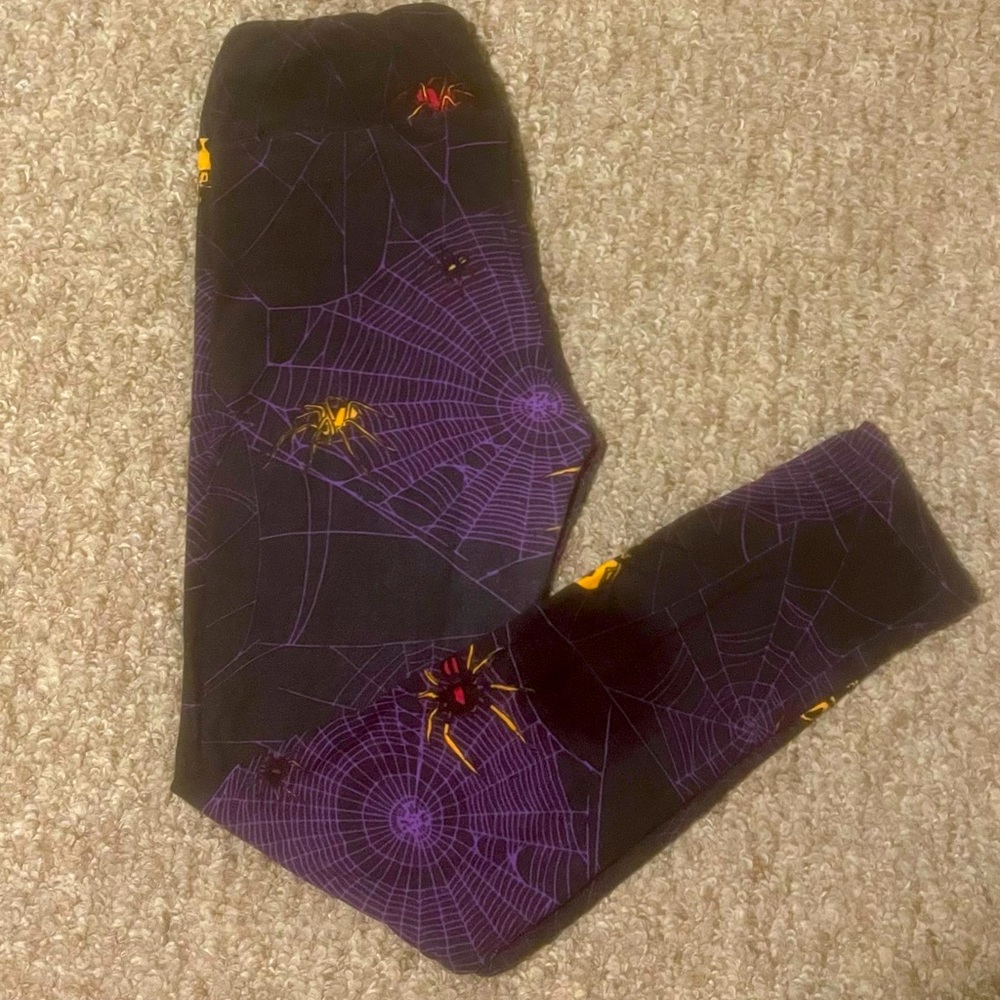Lularoe spider Halloween leggings size OS